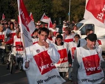 Streik bei der Post in Berlin am 17.03.2013