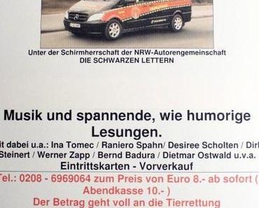 Ein tierisches Vergnügen (Benefitzlesung am 4. Mai zu Gunsten der Tierrettung Essen)