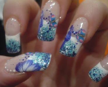 Nailart #8: Blue Flower Power