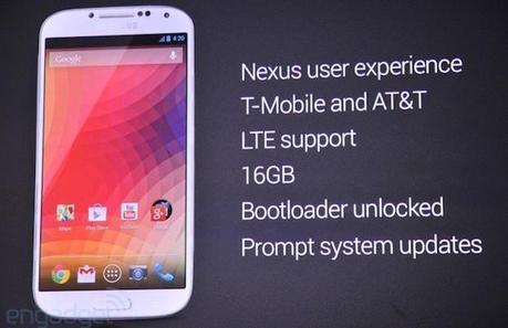 Samsung Galaxy S4 Nexus: Google präsentiert Galaxy S4 mit Stock-Android