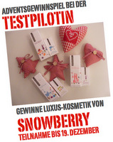 Adventsgewinnspiel bei Testpilotin