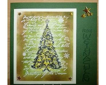 Weihnachtskarten mit Hintergrund Stempel