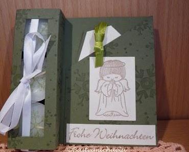 Teelichtkarte mit Engel