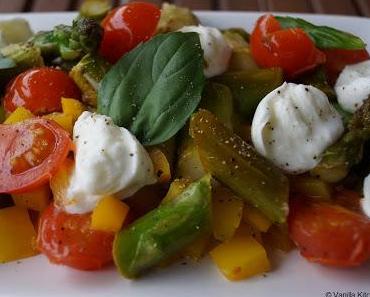 Es wird weitergespargelt: In Grün mit Büffelmozzarella
