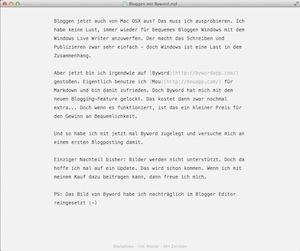 Bloggen unter Mac OSX