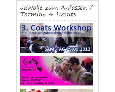 Workshops 2013 bei JaWolle Saarbrücken