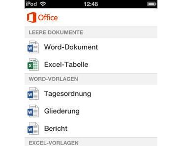 Microsoft Office App für iPhone und iPod Touch