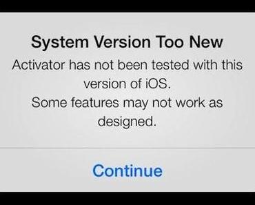 iOS 7 Jailbreak geglückt? Screenshot zeigt Activator-App mit Popup