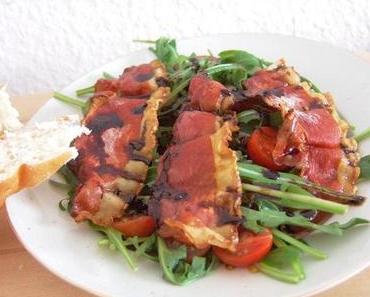Rucola- Cherry Tomaten- Salat mit Bacon
