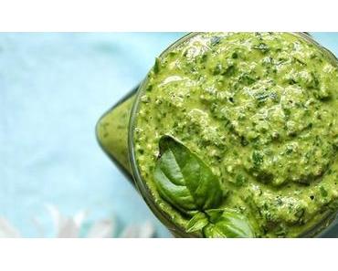 Basilikum-Pesto mit Sonnenblumenkerne laktosefrei, fructosefrei & vegan