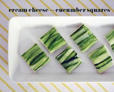 Cream Cheese Cucumber Squares.