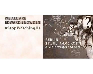 #stopWatchingUs – Bundesweiter Aktionstag am Samstag!