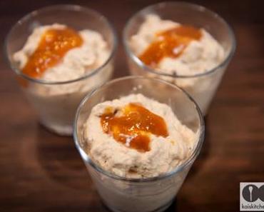 Aprikosen Eiscreme mit Schokoladenstückchen