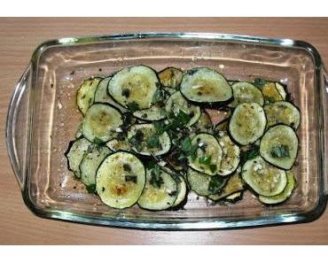 Zucchini a scapece (gebratene Zucchini in Essig)