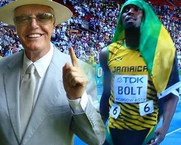Die Faxen, die Usain Bolt macht, habe ich auch drauf, aber...