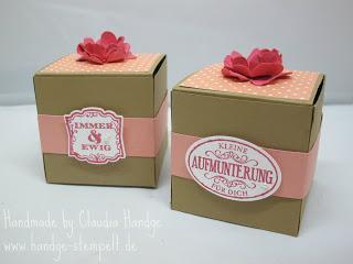 Diese süßen Schächtelchen haben wir ebenfalls auf den Ste...