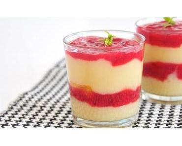 Vanillepudding mit Ribisel-Fruchtpüree milchfrei & fructosearm