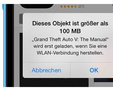 Apple erhöht App-Downloadlimit über das Mobilfunknetz auf 100 MB
