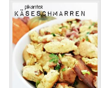 pikanter Käseschmarren mit Speck und Lauchzwiebel