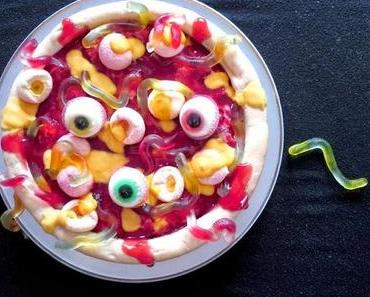 scary Halloween Candy Pizza