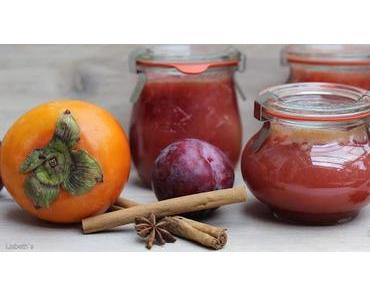 Pflaumen Kaki Gewürz Marmelade
