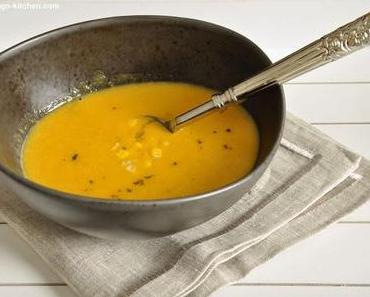 Butternusskürbis-Suppe mit Mais