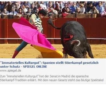 Spanien: Tierquälerei ist "geistiges Kulturgut"