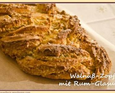 Sonntags-Hefezopf mit Walnüssen und Rum-Glasur