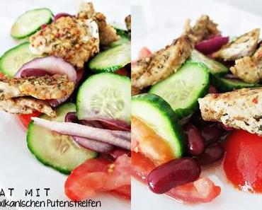 Salat mit mexikanischen Putenstreifen