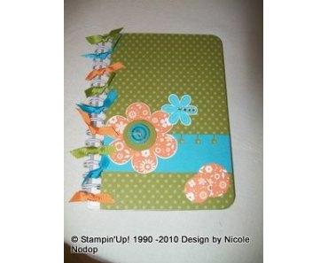 Olivgrün-Kürbisgelb-Türkis