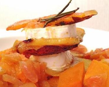 Leckere Sachen: Apfel-Kürbis-Ziegenkäse-Türmchen