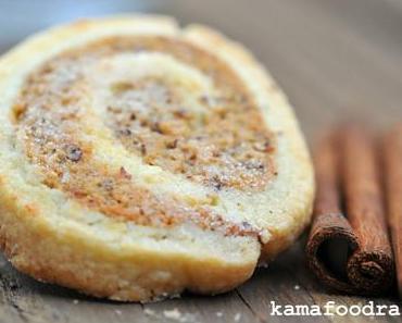 Butter-Haselnussrollen mit Marzipan