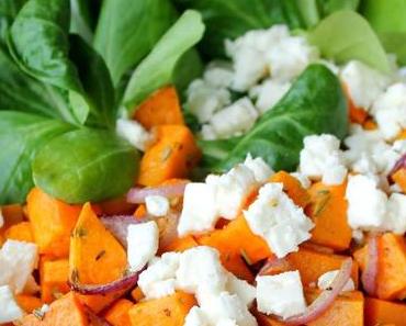 Gebackene Süßkartoffel mit Schafskäse