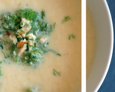 FENCHEL KAROTTENSUPPE MIT BASILIKUM MANDEL PESTO