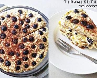 Tiramisutorte mit Heidelbeeren