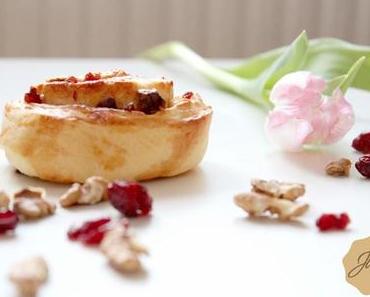 [Ni] Zimtschnecken mit Cranberry-Walnuss-Füllung {Rezept}