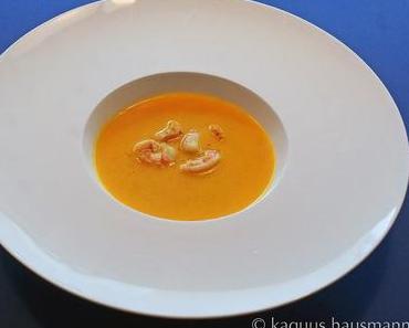 aromatisch: Möhrensüppchen mit Kaisergranat