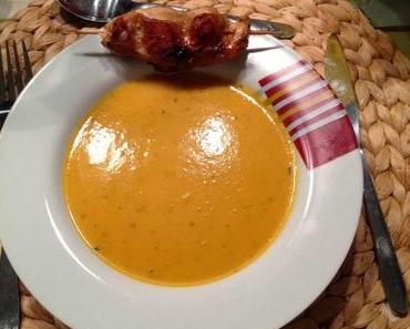 Karotten-Ingwer-Suppe mit Kokosmilch