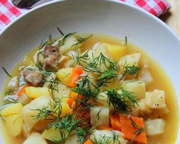 Sellerie mit Lammfleisch