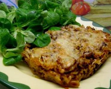 Hackfleisch-Reis-Gratin
