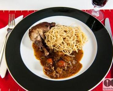 Französisch angehaucht: Coq au vin Kai Style