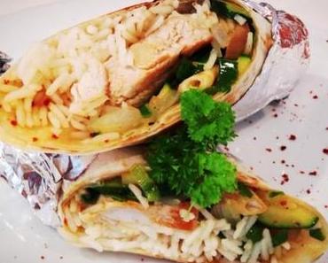 Chicken Burrito mit Gemüse