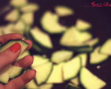 Zucchini-Paprika-Reispfanne. Schnell gezaubert und superlecker.