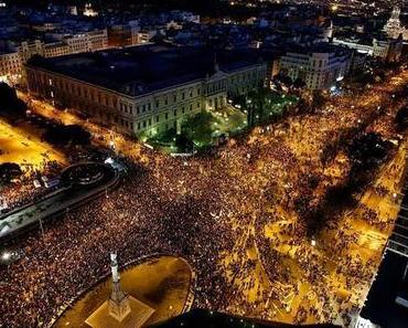 Trotz verschärfter Gesetze gab es in Spanien wieder Volksproteste