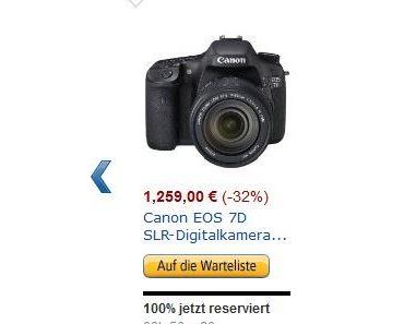 Canon EOS 7D inklusive 18-135mm Zoom bei Amazon heute im Angebot!