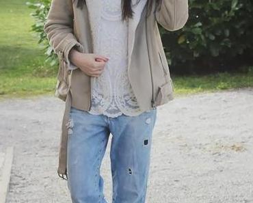 OOTD: Lace + Boyfriendjeans