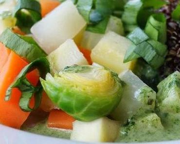 Quinoa mit Saisongemüse an Bärlauchsauce