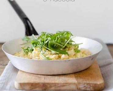 Spätzle mit Gorgonzola, Birne & Rucola