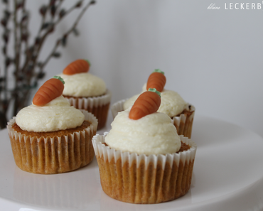 Karotten Cupcakes mit Vanille Frosting