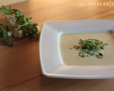 Karfiolcremesuppe mit Rucola